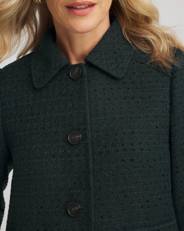Tweed Cropped Jacket - image 4